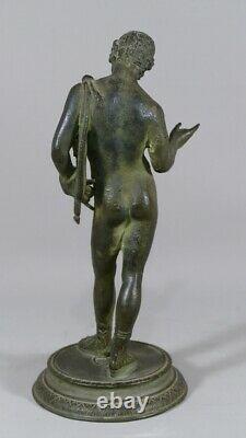 Narcissus In Pompeii, Bronze After The Ancient Grand Tour Era XIX