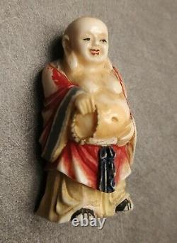 Netsuke Ancient Polychrome Ivory Meiji Era 19th Century