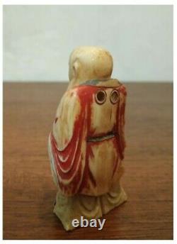 Netsuke Ancient Polychrome Ivory Meiji Era 19th Century