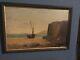 Nineteenth Century Marine Barque On Beach. Oil On Canvas In Period Frame. Signed.