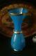 Old Large Blue And Gold Opaline Vase 46cm Xixth Century Napoleon Iii Era