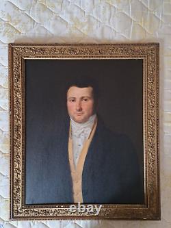 OLD PORTRAIT OF A MAN FROM THE FIRST EMPIRE/RESTORATION PERIOD EARLY 19th CENTURY