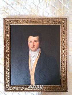 OLD PORTRAIT OF A MAN FROM THE FIRST EMPIRE/RESTORATION PERIOD EARLY 19th CENTURY