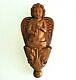 Oak Wood Sculpture Xixth Time, Angel Protector Of Sailors. 42 Cm