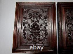 Oak panels in Renaissance style. High period, collections, carved wood.