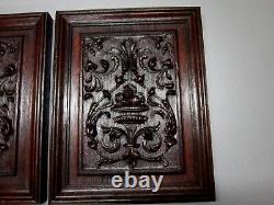 Oak panels in Renaissance style. High period, collections, carved wood.