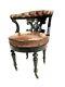 Office Chair Of Minister From The Xixth Epoque Napoleon Iii Wood Black Leather