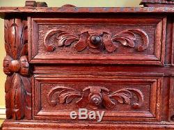 Office For Bleachers Style Louis XIII Period Mahogany Xixth & Twists