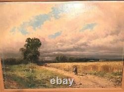 Oil On Canvas Painting Signed Godchaux Era 19th Century