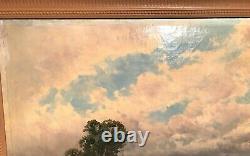 Oil On Canvas Painting Signed Godchaux Era 19th Century