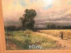 Oil On Canvas Painting Signed Godchaux Era 19th Century