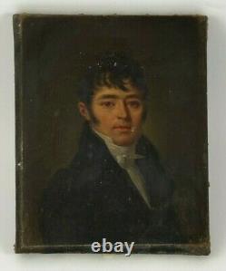 Oil On Canvas Portrait D Man Redingote Epoque Empire Early XIX Eme H2496