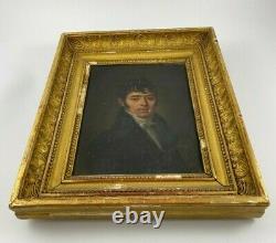 Oil On Canvas Portrait D Man Redingote Epoque Empire Early XIX Eme H2496