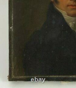 Oil On Canvas Portrait D Man Redingote Epoque Empire Early XIX Eme H2496