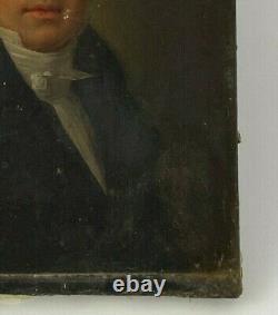 Oil On Canvas Portrait D Man Redingote Epoque Empire Early XIX Eme H2496