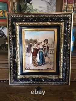 Oil On Panel Xixème Beautiful Frame Of Period Napoleon III