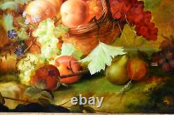 Oil Painting Still Life with Fruits Signed François 19th Century Style 20th Century Period