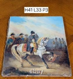 Oil on canvas, 19th century, Napoleon on a battlefield