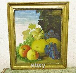Oil painting on canvas from the early 19th century, in a golden frame.