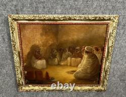 Oil painting on panel, Orientalist, 19th century