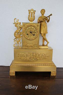 Old And Beautiful Gilt Bronze Clock Epoque XIX
