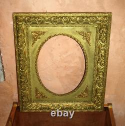 Old Beautiful Gilt Wood and Stucco Frame, Empire/Restauration Period, 19th Century, Louis XVI