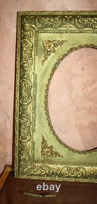 Old Beautiful Gilt Wood and Stucco Frame, Empire/Restauration Period, 19th Century, Louis XVI
