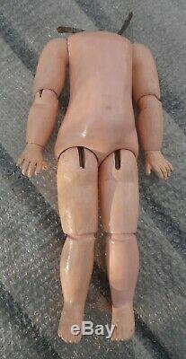 Old Body Doll Size 7/8 Late Nineteenth Time In Attic State