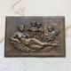 Old Bronze Plaque Allegory Of Music 19th Century
