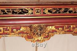 Old Console Altar Chinese Lacquered Wood Time Nineteenth Century