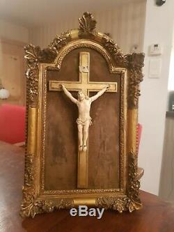 Old Crucifix Time XIX S, Gold Frame