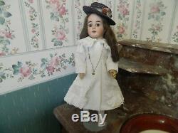 Old Doll Porcelain Head Fleischmann Clothing Xixth Century 50 CM