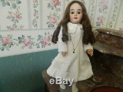 Old Doll Porcelain Head Fleischmann Clothing Xixth Century 50 CM