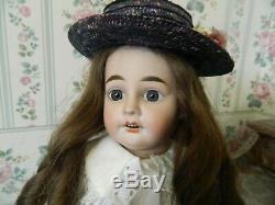 Old Doll Porcelain Head Fleischmann Clothing Xixth Century 50 CM