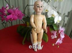 Old Doll Porcelain Head Fleischmann Clothing Xixth Century 50 CM