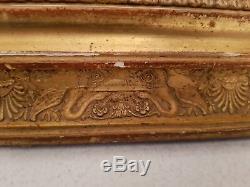 Old Empire Period Mirror In Gilt Wood XIX Th