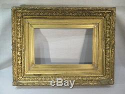 Old Frame For Marine Landscape Paintings Wood And Stucco Gold Time XIX