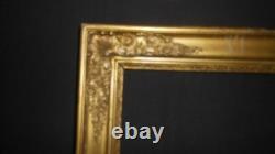 Old Gilded Stucco Wooden Frame, France, Restoration Period, 18th-Century Mounting