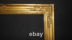 Old Gilded Stucco Wooden Frame, France, Restoration Period, 18th-Century Mounting