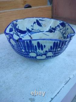 Old Japanese chawan stoneware bowl, signed, Meiji period, 19th century