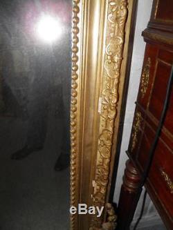 Old Louis XV Style Mirror Gilt Wood Carved Epoque Nineteenth Deco Castle