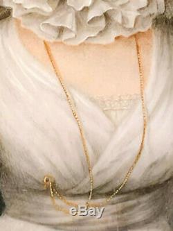 Old Miniature Epoque Xixth Portrait Miss Elisabeth Richardson 19th 1787