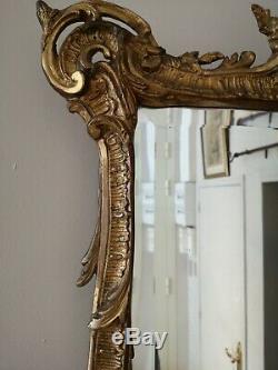 Old Mirror Magnificent Wooden Gilded Louis XV Style Xixth