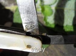 Old Mother-of-pearl Platelet Knife, Epoque Xixth Multifunction, Decorated Slice