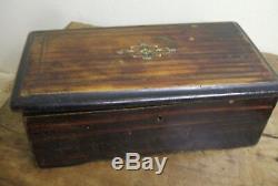 Old Music Box In Painted Wood 4 Tunes Epoque Napoleon III Nineteenth