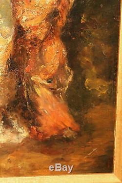 Old Oil On Cardboard By Adolphe Monticelli Xixth Century