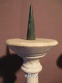 Old Pair Of Candles Pikes Marble Era Nineteenth Century