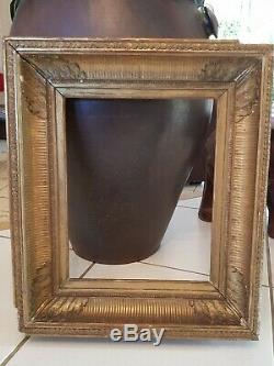 Old Palmette Decor Frame, Gilded Wood Time XIX Th