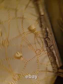 Old Pastel Romantic Scene 19th Century, Bark Frame