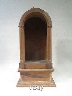 Old Small Niche For Sculpture Virgin Olive Folk Art Time XIX